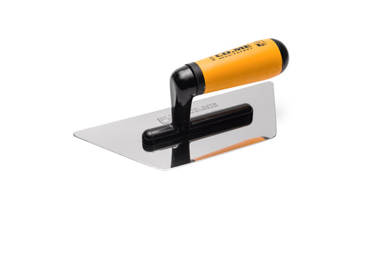 Stainless steel, mirror-polished rhombus Venetian trowel