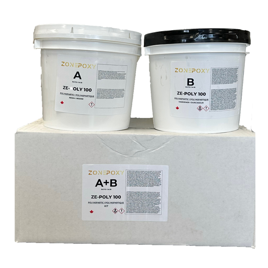 ZE-POLY100 Polyaspartic Coating - 2 Gallon Kit