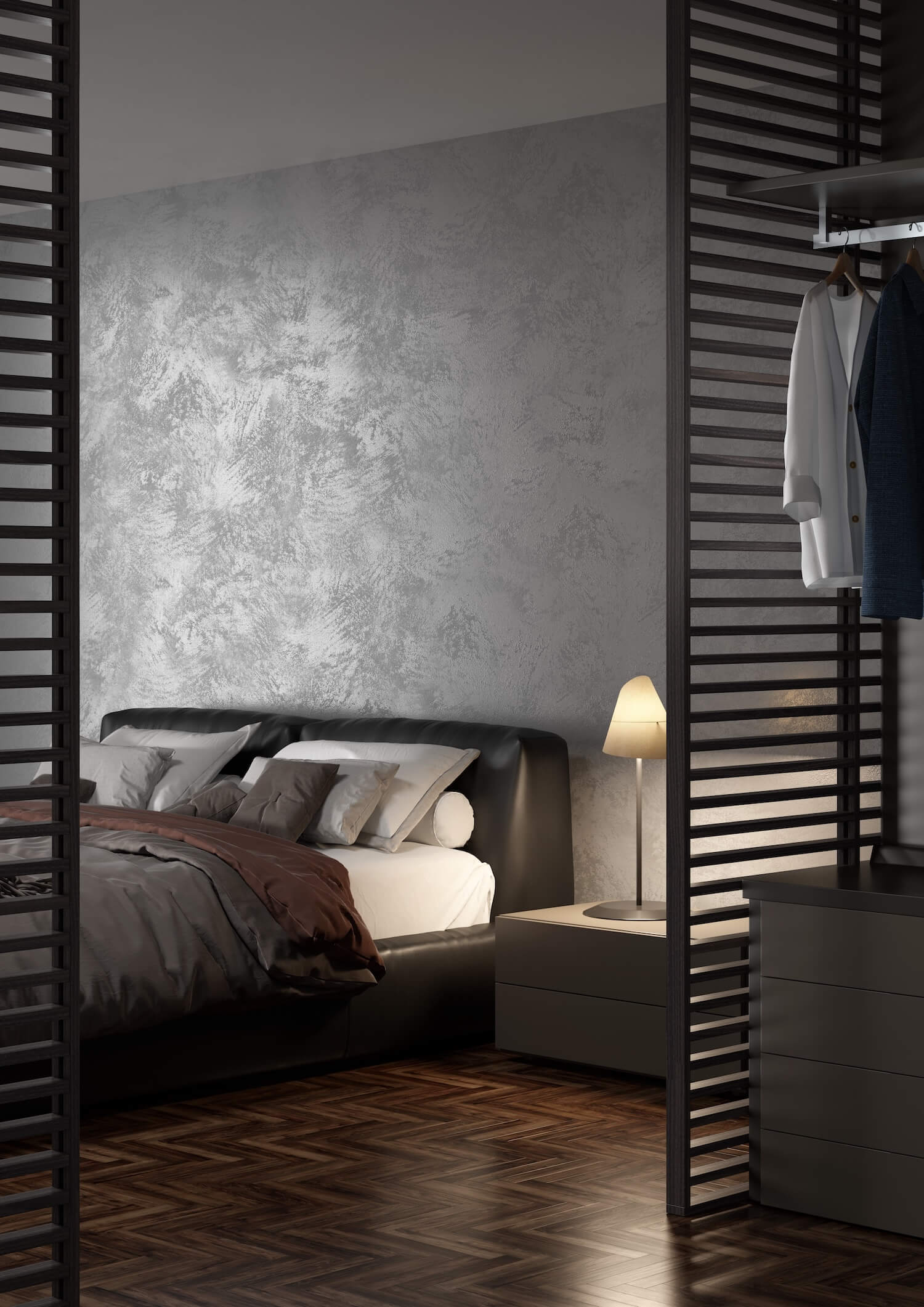 Marco Polo Luxury San Marco metallic paint applied on interior wall - Montreal