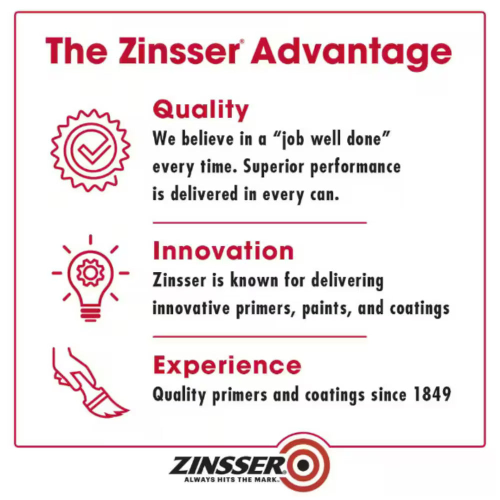 Zinsser Apprêt à base de gomme laque BIN Ultimate Performance Sealer & Stain Killer, 3.7L