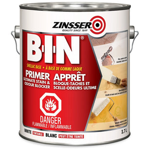 Zinsser Apprêt à base de gomme laque BIN Ultimate Performance Sealer & Stain Killer, 3.7L