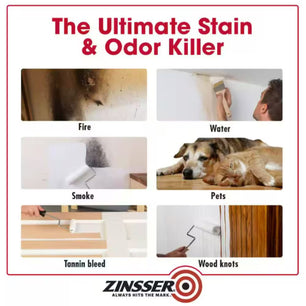 Zinsser Apprêt à base de gomme laque BIN Ultimate Performance Sealer & Stain Killer, 3.7L